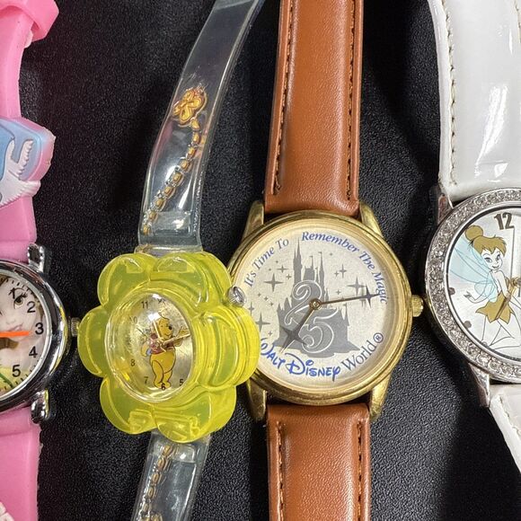 Vintage Disney Watch Lot Of 6 - Princess, Pooh, Fairies, Disney World - Picture 3 of 8